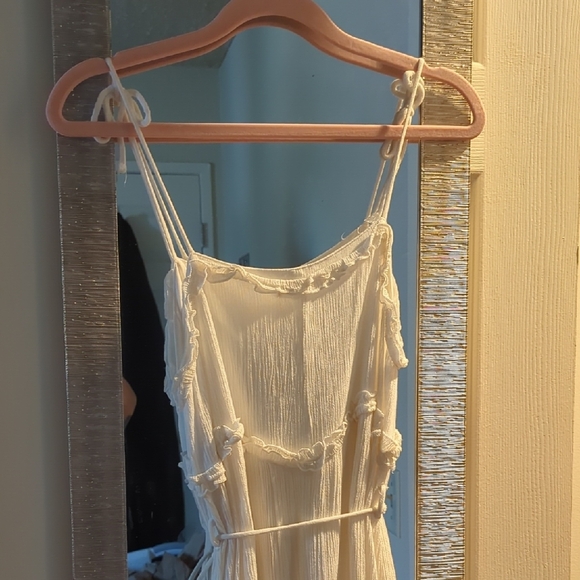 Flirty White Spaghetti Strap Dress - Picture 7 of 7